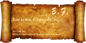 Barinka Flavián névjegykártya